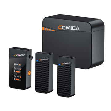 Comica Vimo C3 Wireless Microphone 2.4G Dual Channel 200 metre Mini Lapel Noise Cancellation for Camera Smartphone PC