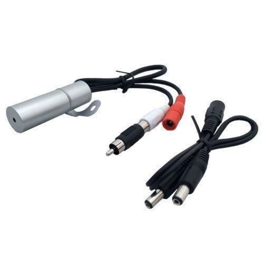 IP66 Rated CCTV Microphone for Wireless IP Camera with 3.5mm Jack Plug Input Solid Metal Housing & Bracket