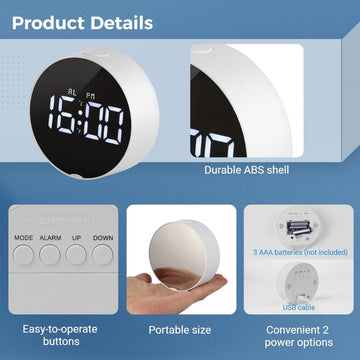 Wireless Wi-Fi HD 1080p Video Camera Alarm Clock for iPhone Android App