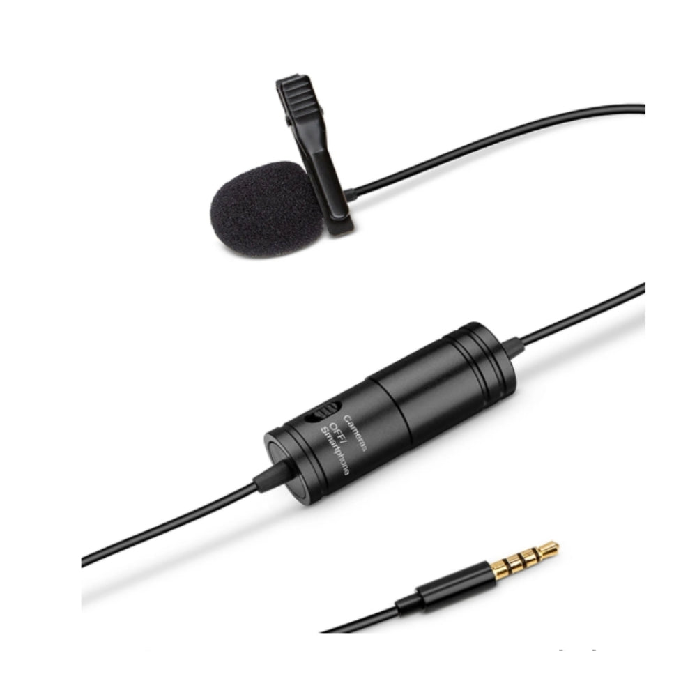 3.5mm TRRS and TRS Universal Lavaliere Microphone for Smartphone App & DSLR Video Camera