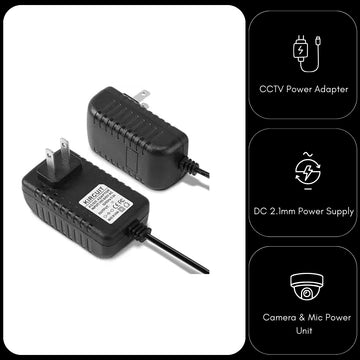 12v UK Plug In Power Supply for CCTV Audio Microphone Security Camera 2.1mm DC Plug 500mA 1A 2A