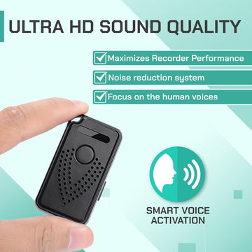 AR01 Wireless Wi-Fi Sound Recorder Listening Device Unlimited Range Live Audio Streaming Voice Activated Push Notification