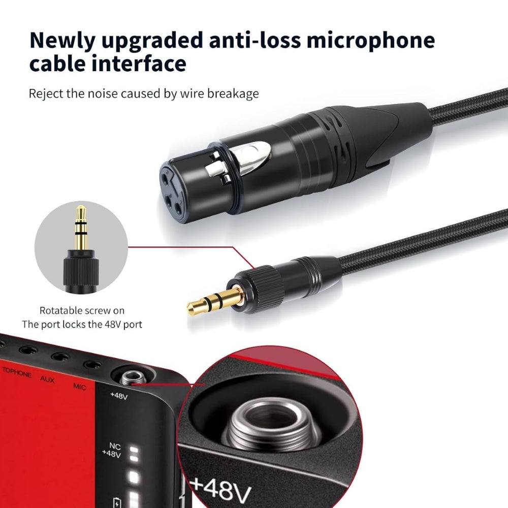 3.5mm Locking Jack Plug for Sennheiser Sony Microphone Transmitter Receiver