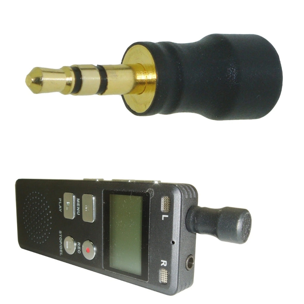 Miniature 3.5mm TRS True Stereo Wired Microphone for PC, Laptop and Digital Voice Recorder