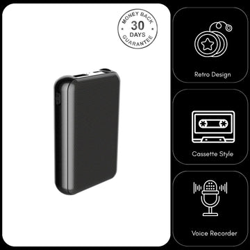 JNN Q75 32GB Magnetic Voice Recorder 1100 Hour Battery Sound Activated ADPCM High Definition Noise Reduction