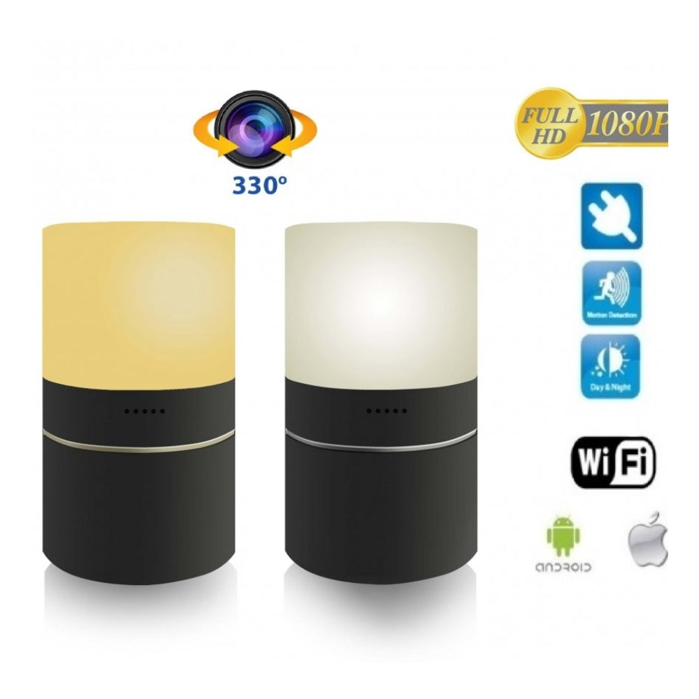 Mood Lamp Camera Wireless Wi-Fi 1080p Video Recorder Motion Detection Push Alert