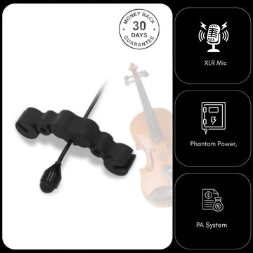 CX220 Violin Microphone XLR 3 Pin Phantom Power for use on PA Amplifier Mixing Desk