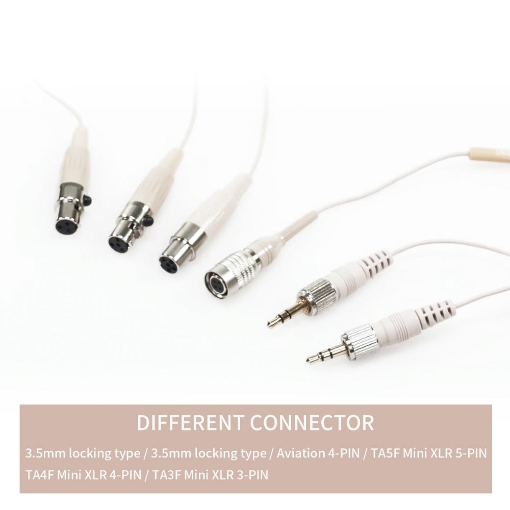 Replacement Detachable Cables for Micronic BPE Ear Hook Microphone to Fit all Body-Pack Transmitters