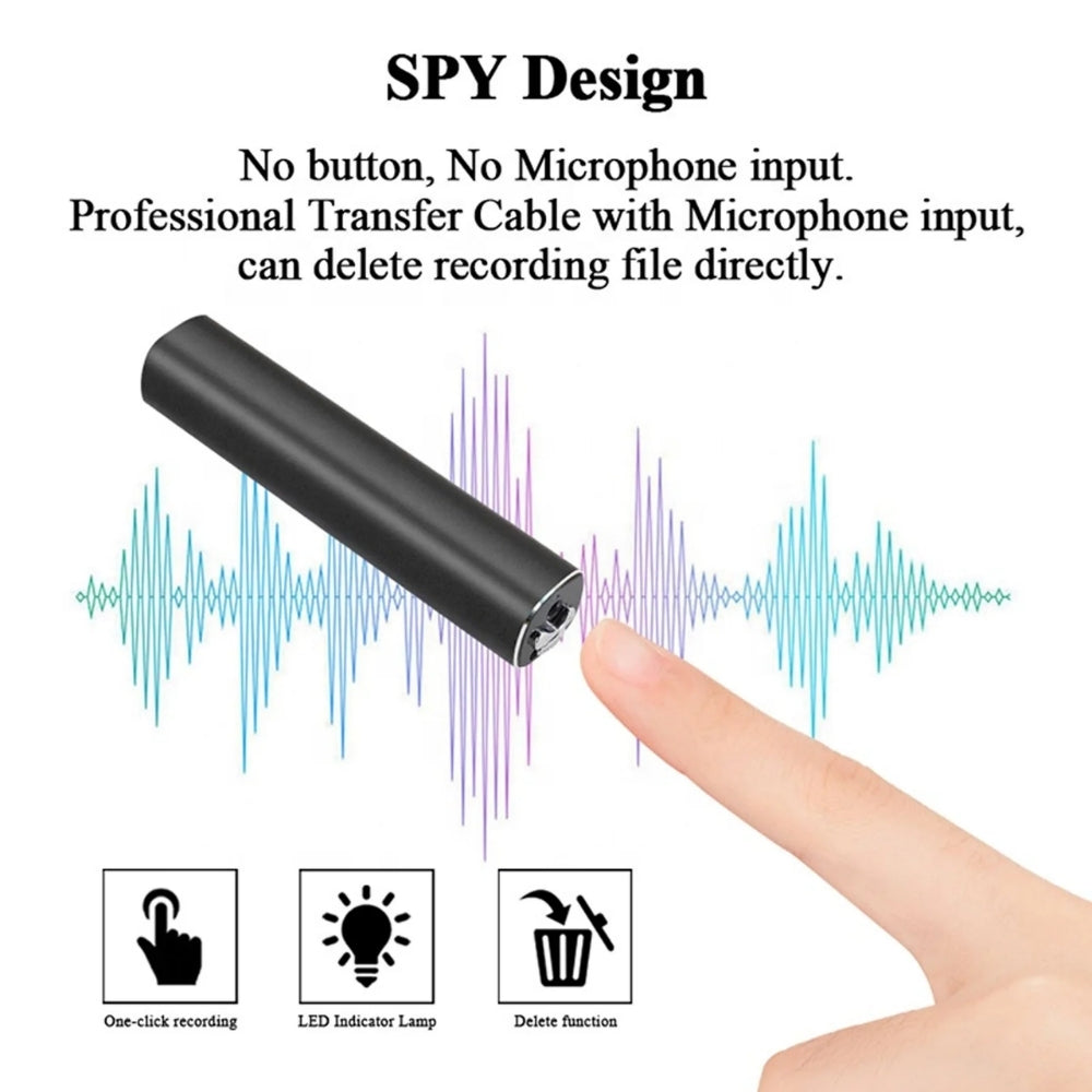 Magnetic Audio Voice Recorder 600+ Hours Battery Sound Activated Premium Quality 1536kbps Bit Rate .WAV Format