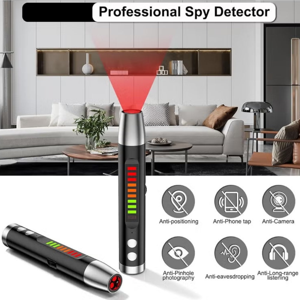 Pocket RF Signal Detector 8000MHZ 8GHZ Anti Spy Wifi Camera GSM Audio Bug Finder GPS