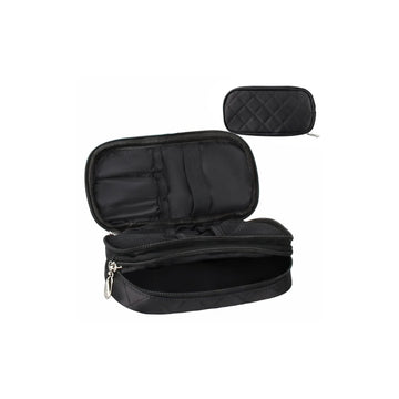 Black PVC Microphone Carry Case for Single Ear Lavaliere Lapel 18cm x 10cm x 2cm