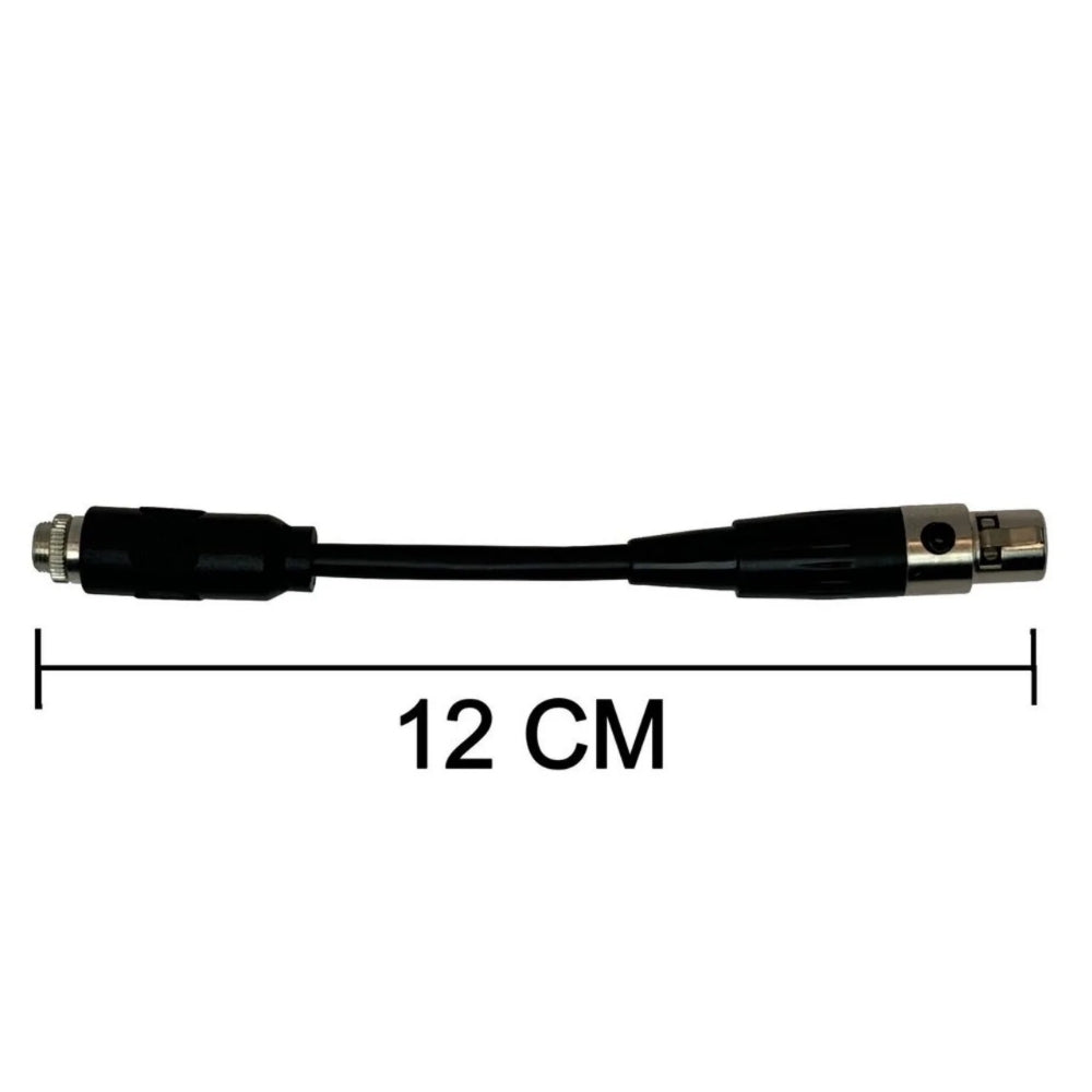 Sennheiser to Shure Microphone Adapter 3.5mm Locking Jack Plug to TA4F 4 Pin Mini XLR Transmitter