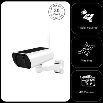 4G Solar Power Camera 1080p HD Video Recorder uBox App Push Notification Alert