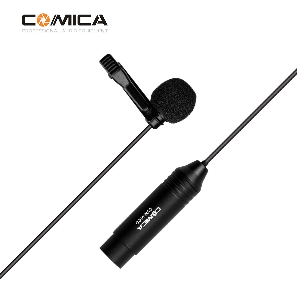 Comica XLR Microphone 48v Phantom Power Lavaliere Omnidirectional or Unidirectional