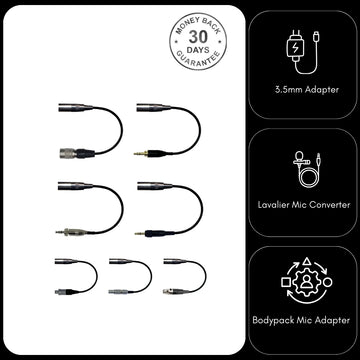 Sennheiser 3.5mm Jack Microphone Adapter to Convert Lavalier Ear-hook Headworn Body Pack Transmitter Mic