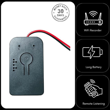 AR09 Wireless Wi-Fi Audio Recorder Sound Activated 18 Month Battery Unlimited Range Audio Listening Download Recordings