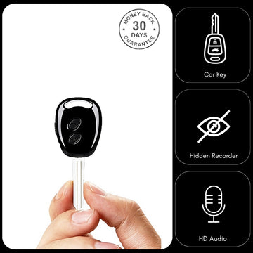 Car Key Digital Voice Recorder Sound Activated 38hrs Battery Work Time 1536kbps Bit Rate .WAV Format