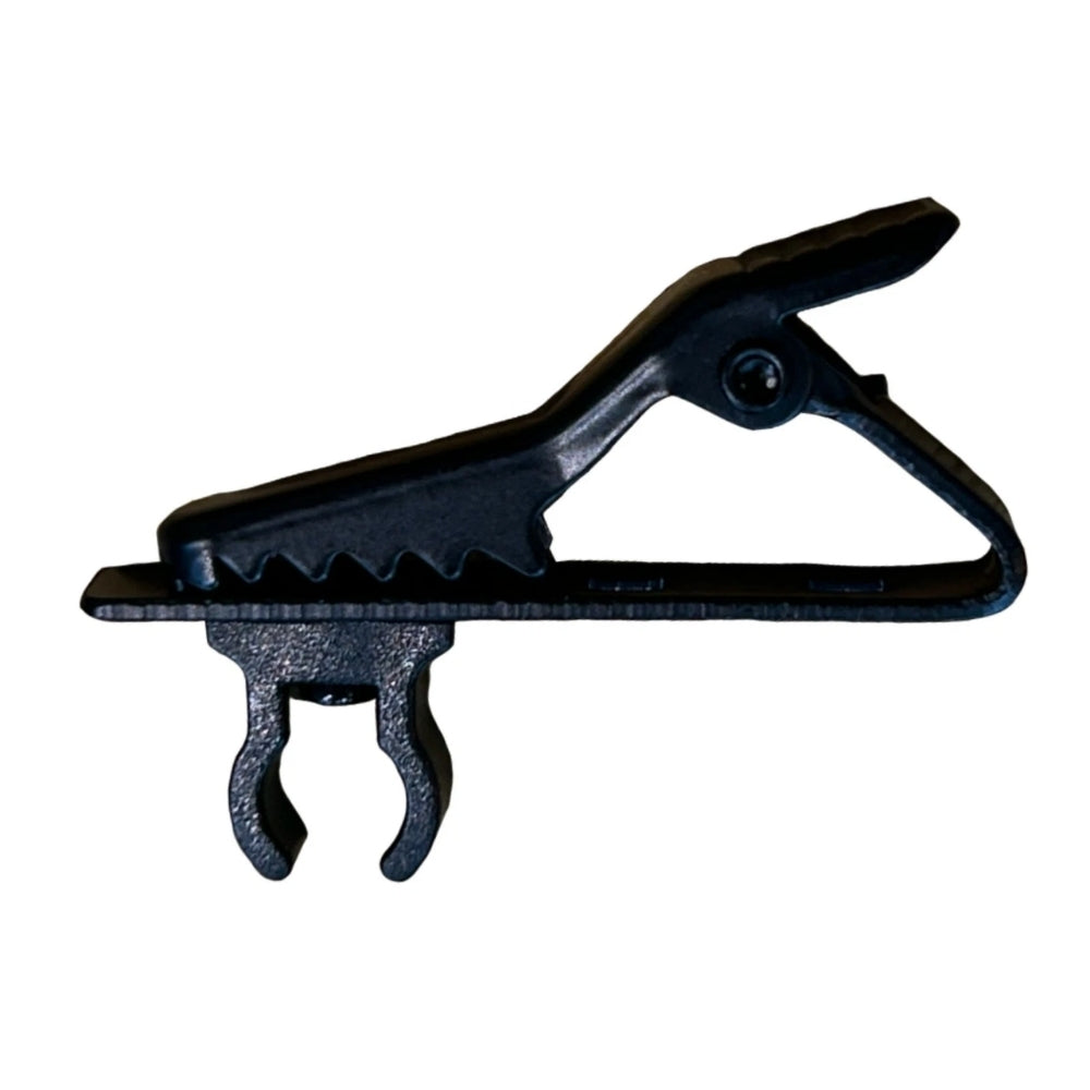 3x Replacement Clips for Lapel Lavaliere Microphone 6mm Diameter Metal Crocodile Clip Plastic Mount
