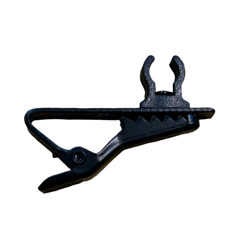 3x Replacement Clips for Lapel Lavaliere Microphone 6mm Diameter Metal Crocodile Clip Plastic Mount