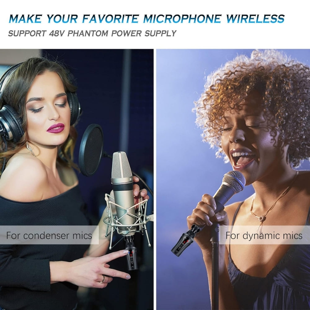 KM-U208A UHF Wireless XLR Phantom Power Condenser Lavalier Microphone Tx/Rx System