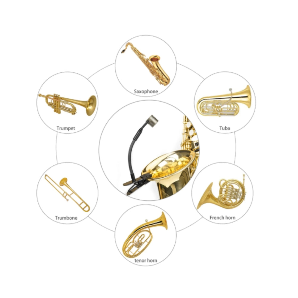 Professional Saxophone Instrument Microphone Kimafun CX309 with Clip for Sax Trumpet Tuba