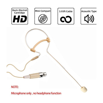 Audio Technica Single Ear Hook Earset Microphone for (CW) 4 Pin Body Pack Transmitters