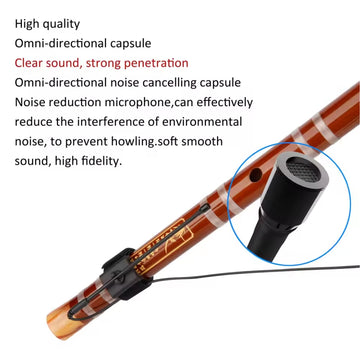 KM-G150-4 Wireless Flute and Clarinet Microphone System Flexible Strap On Instrument Mic