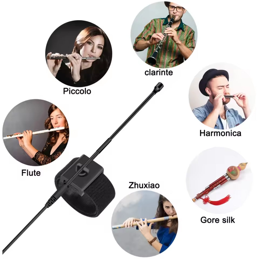 KM-G150-4 Wireless Flute and Clarinet Microphone System Flexible Strap On Instrument Mic