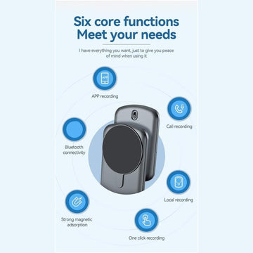 Bluetooth Mobile Smartphone Call Recorder Magsafe Magnetic Induction Sensor Attach & Record Phone