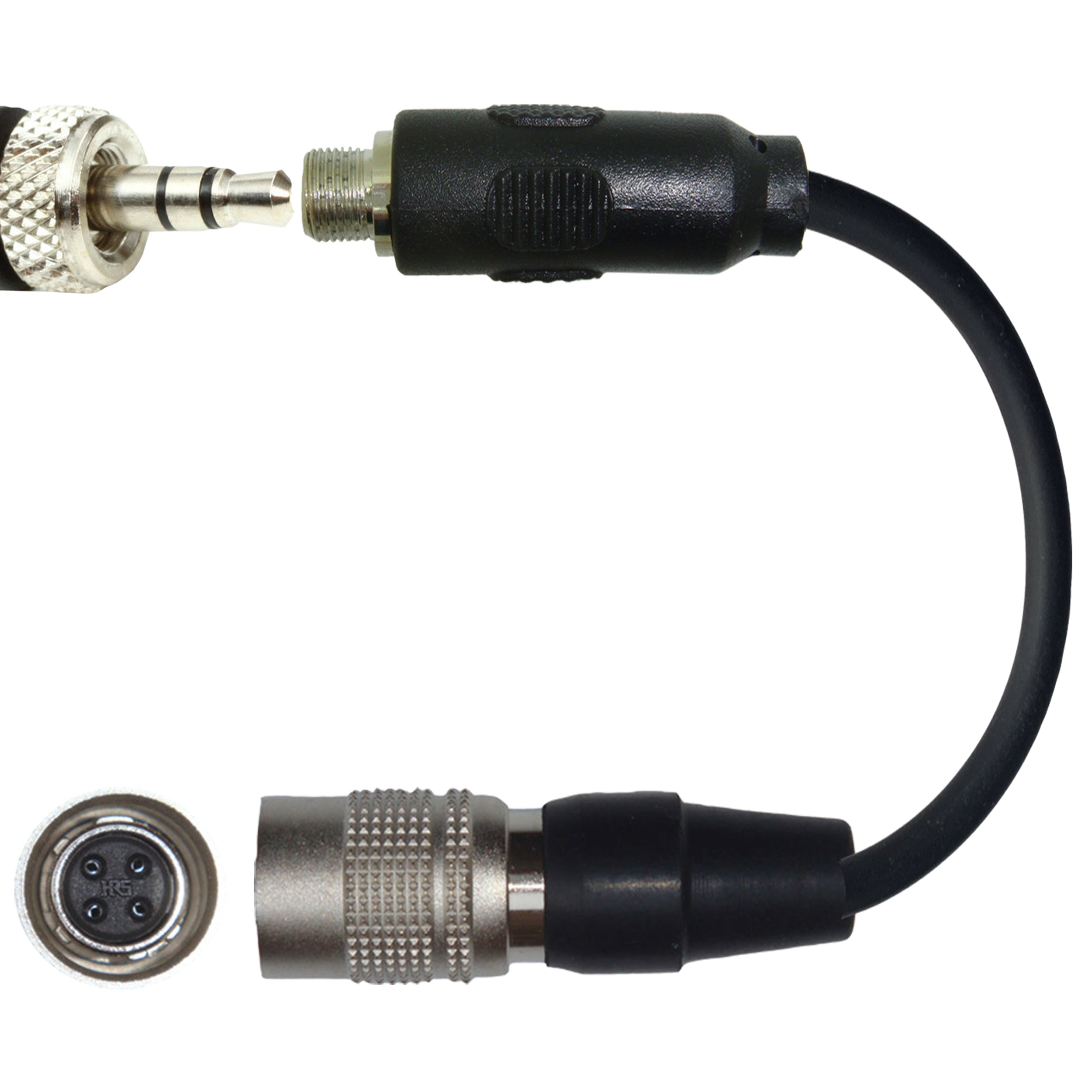 Sennheiser 3.5mm Jack Microphone Adapter to Convert Lavalier Ear-hook Headworn Body Pack Transmitter Mic