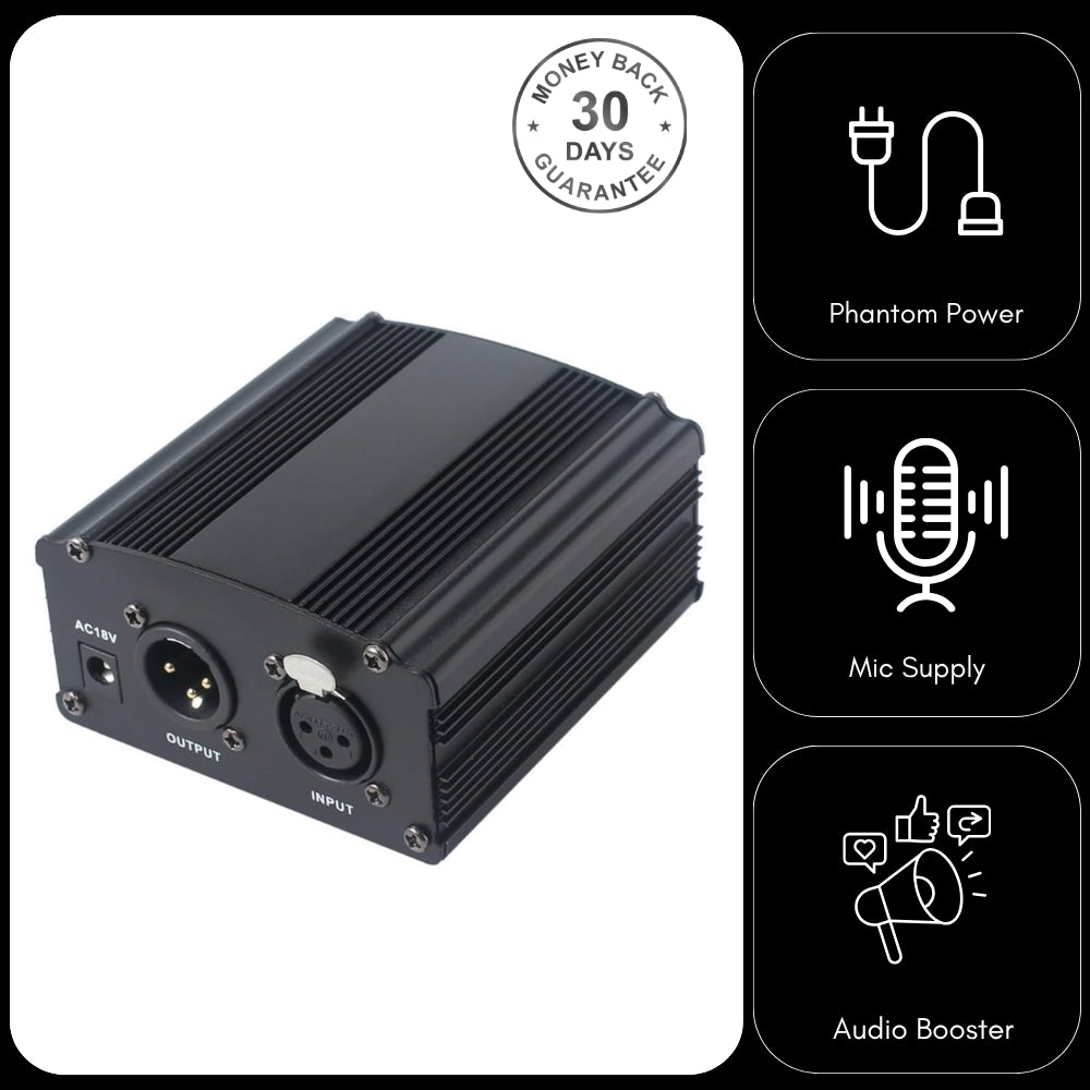 Single Channel Mini 48V Power Supply For Phantom Powered Condenser Microphone