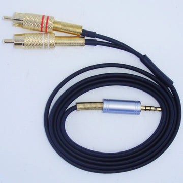 2x RCA Phono to 3.5mm TRRS Jack Microphone Recording Lead DJ Mixer Streaming Cable for iPhone Android