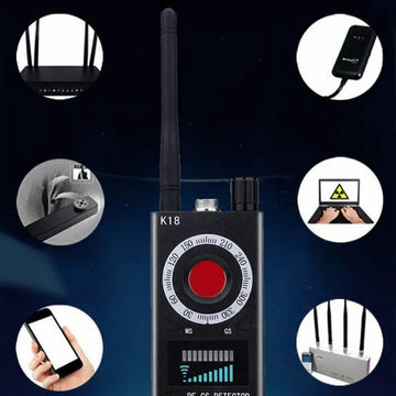 Portable RF Bug Detector Signal Sweeper Locator GSM Audio Spy Bug & Magnetic GPS Tracker Detector