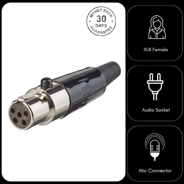 5x TA4F 4 Pin Mini XLR Connector Plug Inline Female Socket For Audio Microphone