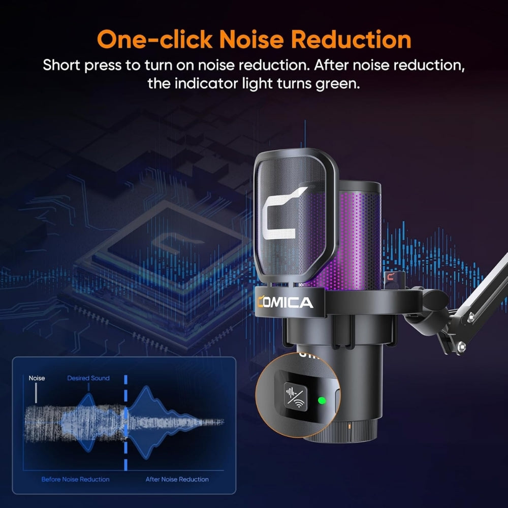 Comica Studio Condenser Microphone eJoy Wireless USB for Podcast Streaming YouTube Vocal Recording Gaming