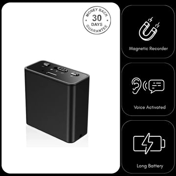 Q65V Magnetic Voice Recorder 200 Hour Battery Sound Activated ADPCM High Definition Noise Reduction