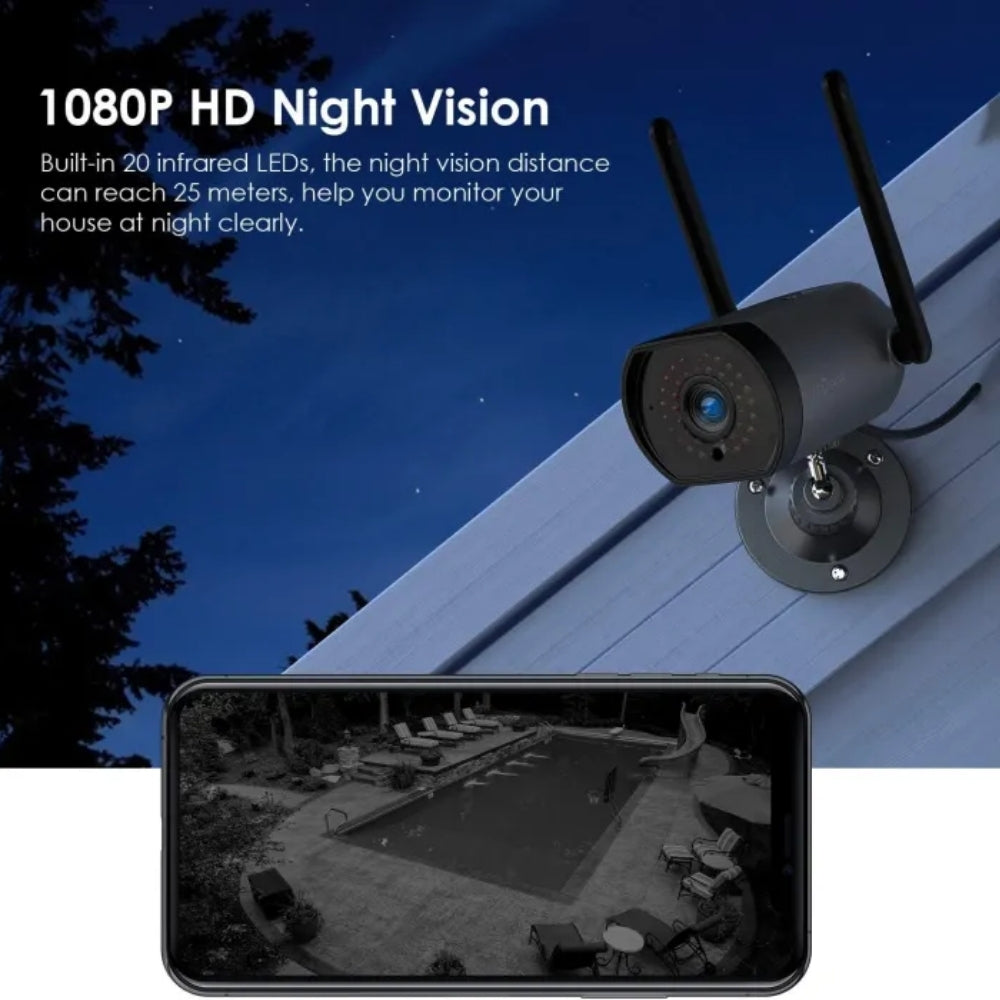 4G CCTV Static Bullet Camera Fixed Focus 3.6mm Lens CamHi Pro App Live View Video Recording Night Vision