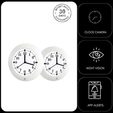 Wall Clock Security Camera PIR Motion Detection Video Recorder 1080p HD Ultra Long Battery Standby