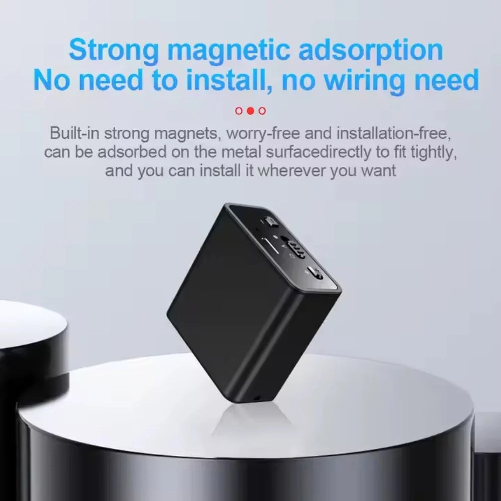 Q63V Mini Magnetic Voice Recorder Sound Activated Noise Reduction 1536Kbps PCM 20 Hour Battery
