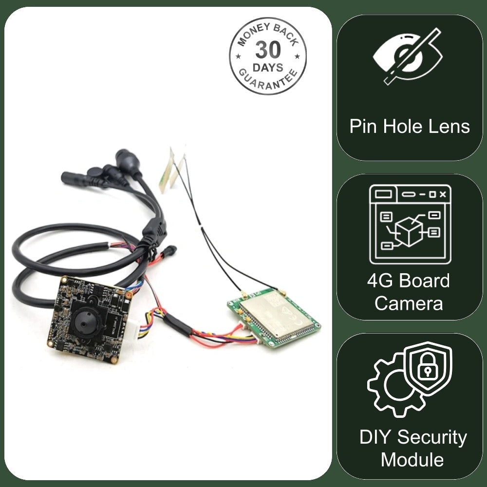 Wireless 4G Board Camera DIY Module 5MP Pin Hole Lens 128GB Video Recorder CamHiPro App