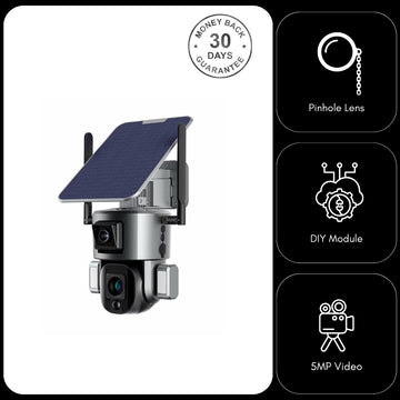4G Solar PTZ Camera 8MP Dual Lens (4MP+4MP) Auto Human Tracking 10x Optical Zoom Night Vision