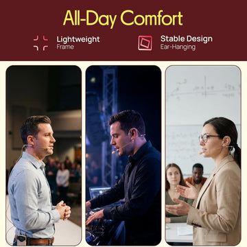 Beige Double Ear Hook Microphone for Shure 4 Pin Mini XLR TA4F Wireless Body Pack Transmitters