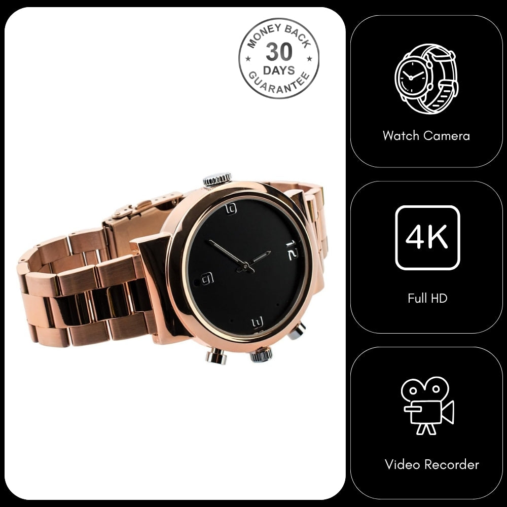 Video Watch Camera 1080p Full HD Video/Audio Recorder 12MP Photo 32GB Memory
