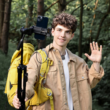 COMICA BooMax Wireless Lavalier Microphone - 32-Bit Float Recording, Cardioid/Omnidirectional Recording, 2.4GHz Dual Lapel Microphone with 32GB Memory, Touchscreen Wireless Mic for Camera