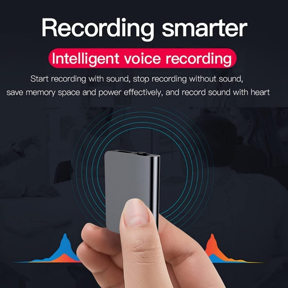Q61 Tiny Bluetooth Voice Recorder Operate on App HD Noise Reduction Metal Body Housing