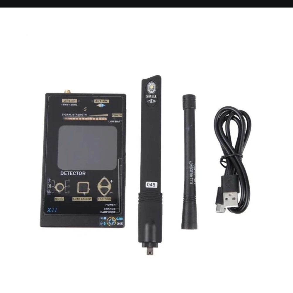 X11A Spy Bug Detector Advanced Upgrade 12,000 mHz TSCM GSM Bug GPS Tracker WIFI Camera Bluetooth Sweep