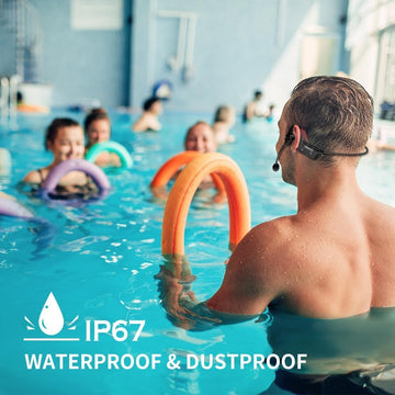 Kimafun GWP91 Waterproof Wireless Headset Microphone for Fitness Aerobics Swimming Instructor