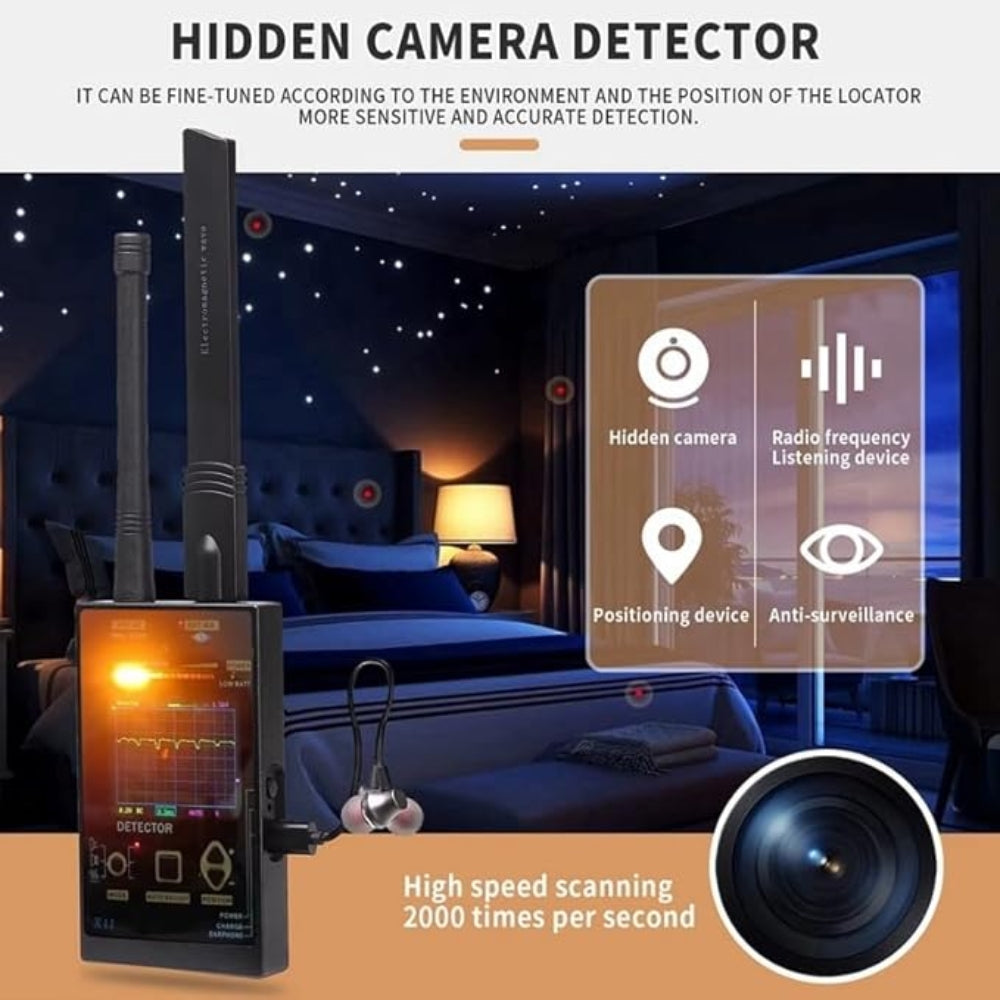 X11A Spy Bug Detector Advanced Upgrade 12,000 mHz TSCM GSM Bug GPS Tracker WIFI Camera Bluetooth Sweep