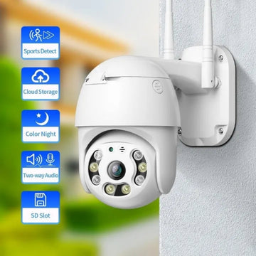 Wireless 4G PTZ Dome Camera 30x Optical Zoom 355º Pan 90º Tilt & 80m Night Vision Human Tracking