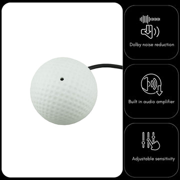 Waterproof CCTV Audio Microphone Cable Premium Quality Sound RCA Phono Output 2.1mm DC Input